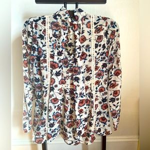 Free Press Nordstrom Cream Floral
Tunic with Neck Tie